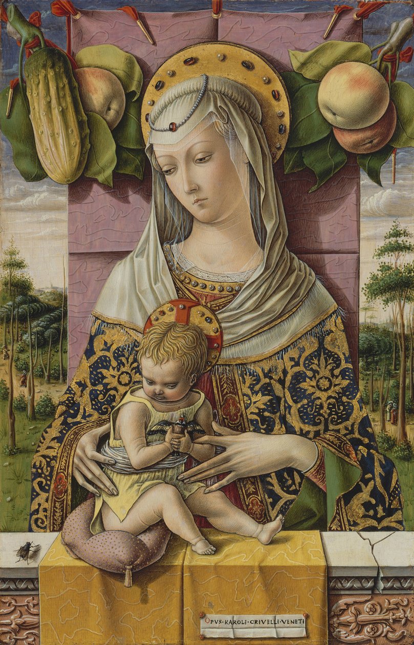 Madonna a dítě, cca 1480 (tempera a zlato na dřevě) od Carlo Crivelli