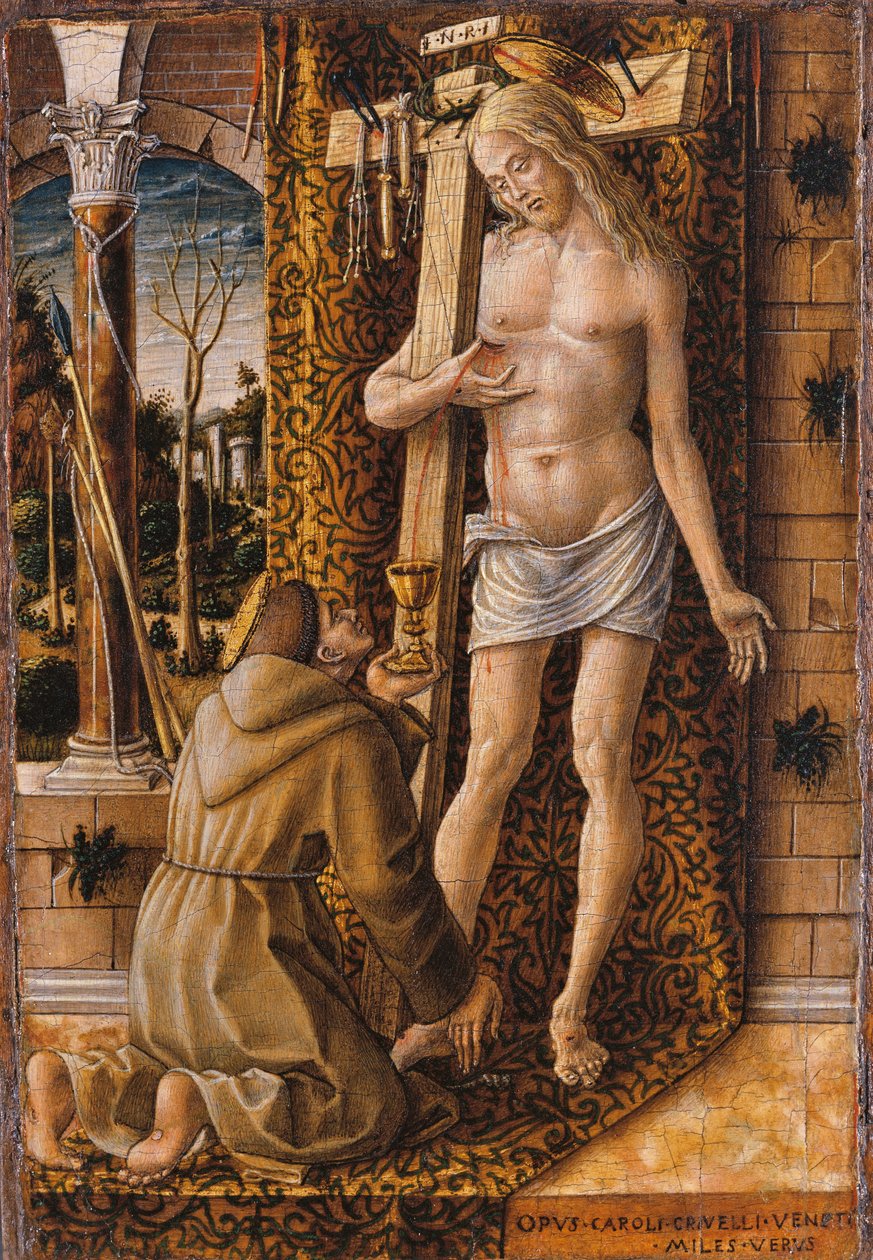 Svatý František sbírá Kristovu krev od Carlo Crivelli