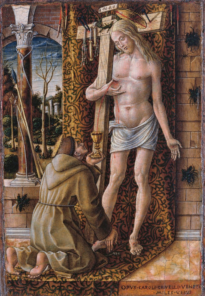 Svatý František sbírá Kristovu krev od Carlo Crivelli