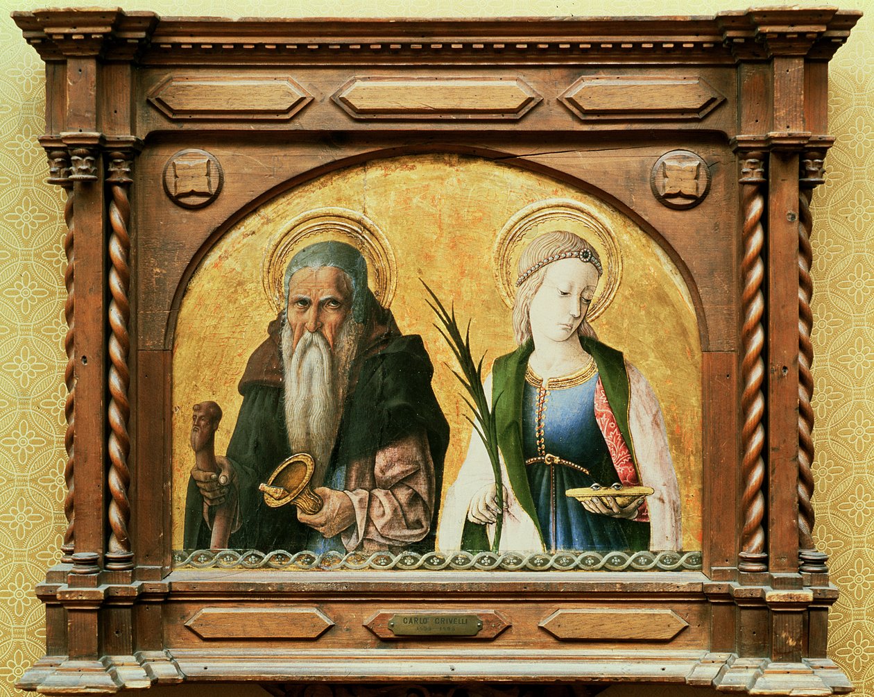 Svatý Antonín Poustevník a svatá Lucie, asi 1470 (tempera na desce) od Carlo Crivelli