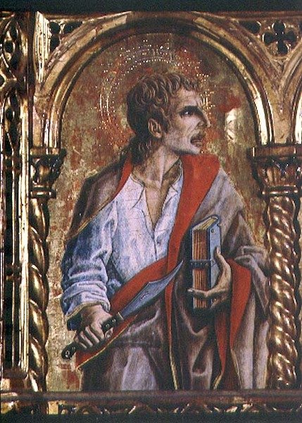 Sv. Bartoloměj, detail z polyptychu Sant
