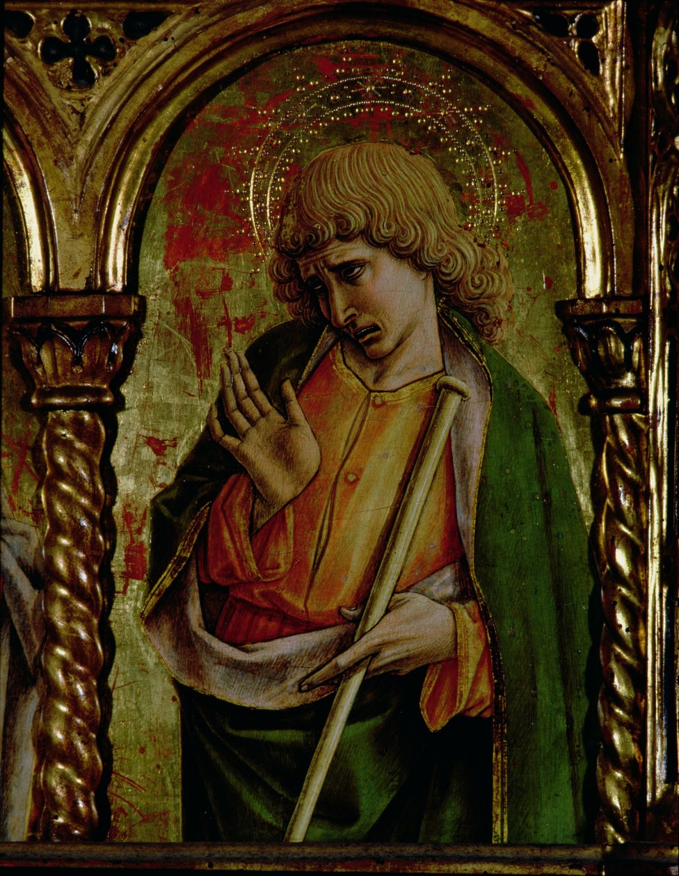 St. James Less, detail z polyptychu SantEmidio, 1473 tempera na detail panelu 76636 od Carlo Crivelli