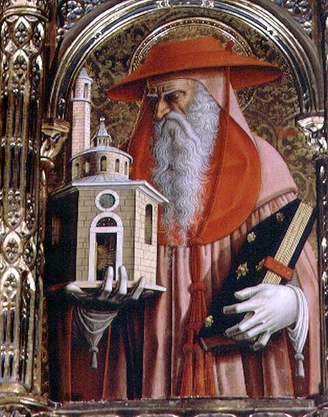 Svatý Jeroným, detail z polyptychu Sant