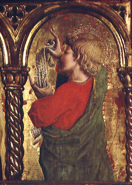Svatý Jan Evangelista, detail z polyptychu Sant