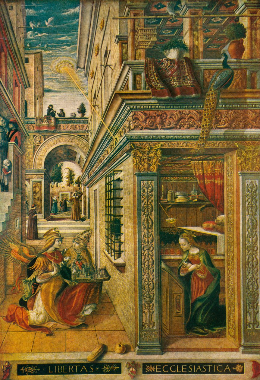 Zvěstování se svatým Emidiem, 1486, 1911 od Carlo Crivelli