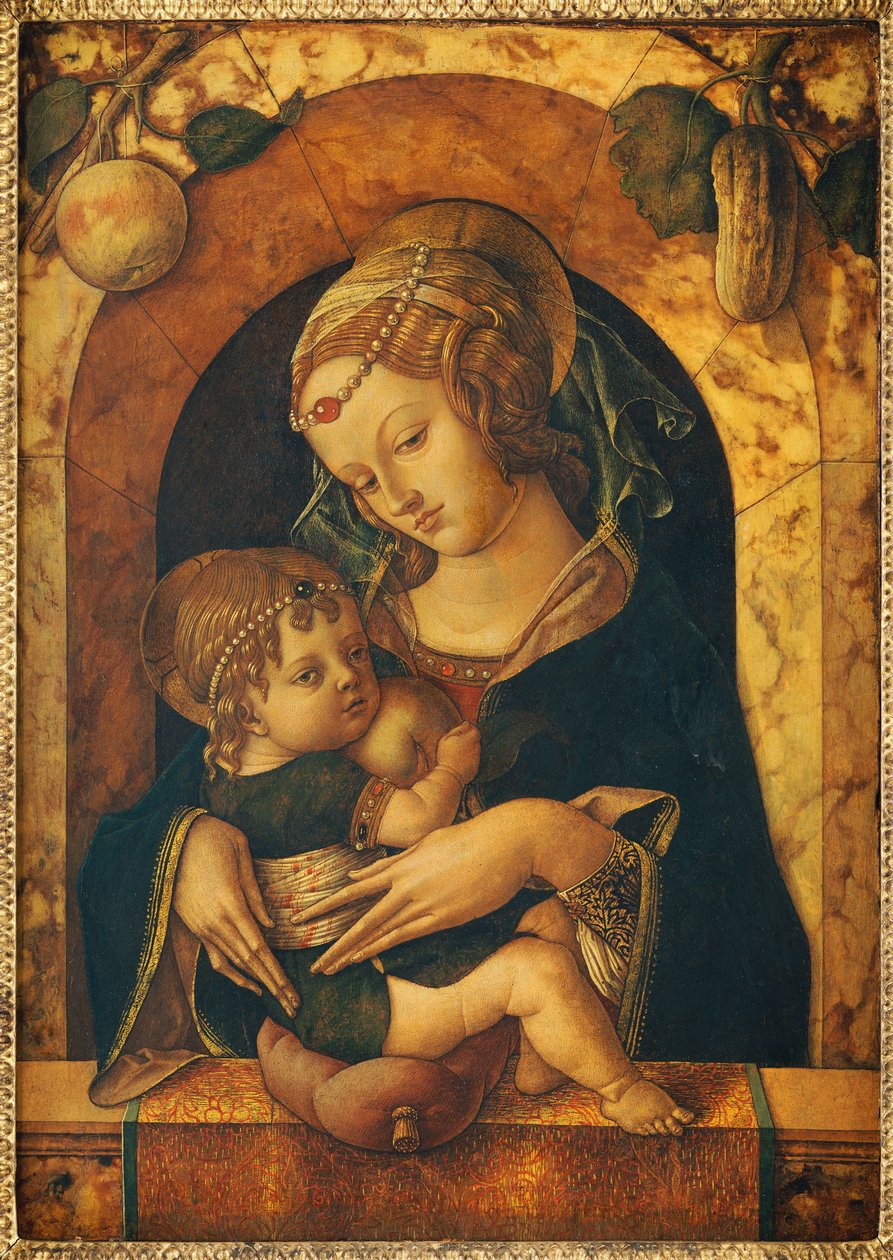 Madona s dítětem na mramorovém parapetu od Carlo Crivelli