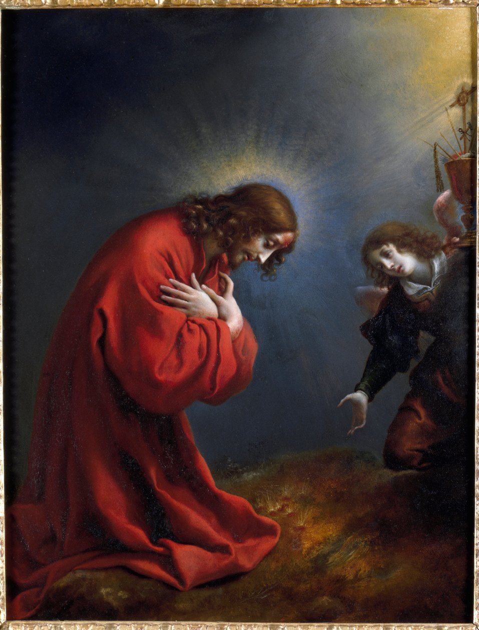 Obraz Kristus v Olivové zahradě od Carla Dolciho (1616-1686) Genes ze 17. století, Musei di Strada Nuova (ex Palazzo Rosso) od Carlo Dolci