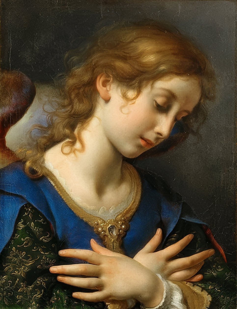 Anděl Zvěstování. Kolem roku 1653 od Carlo Dolci