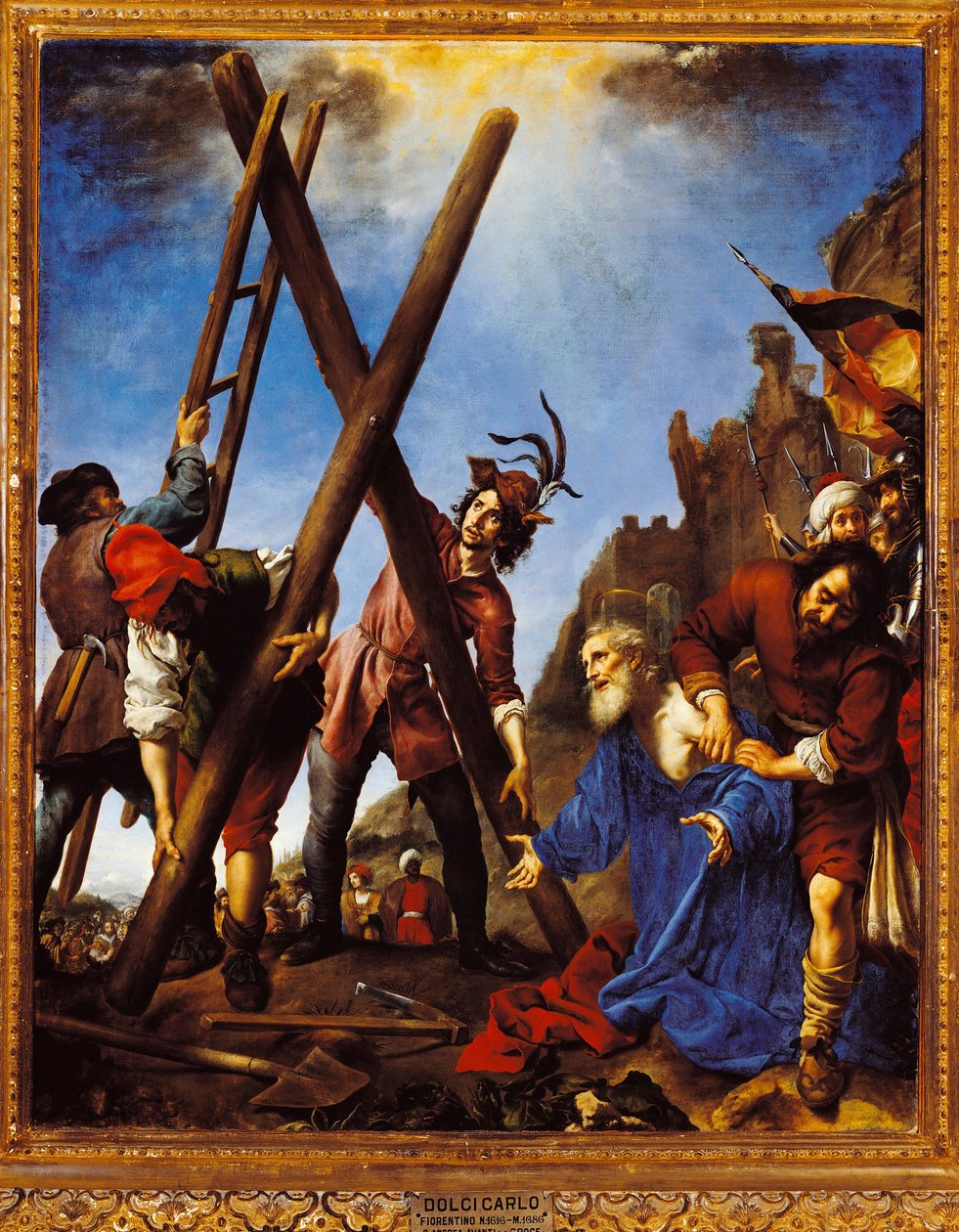 Svatý André před křížem Malba Carla Dolciho (1616-1686) Florencie 17. století, Palazzo Pitti Galleria Palatina od Carlo Dolci