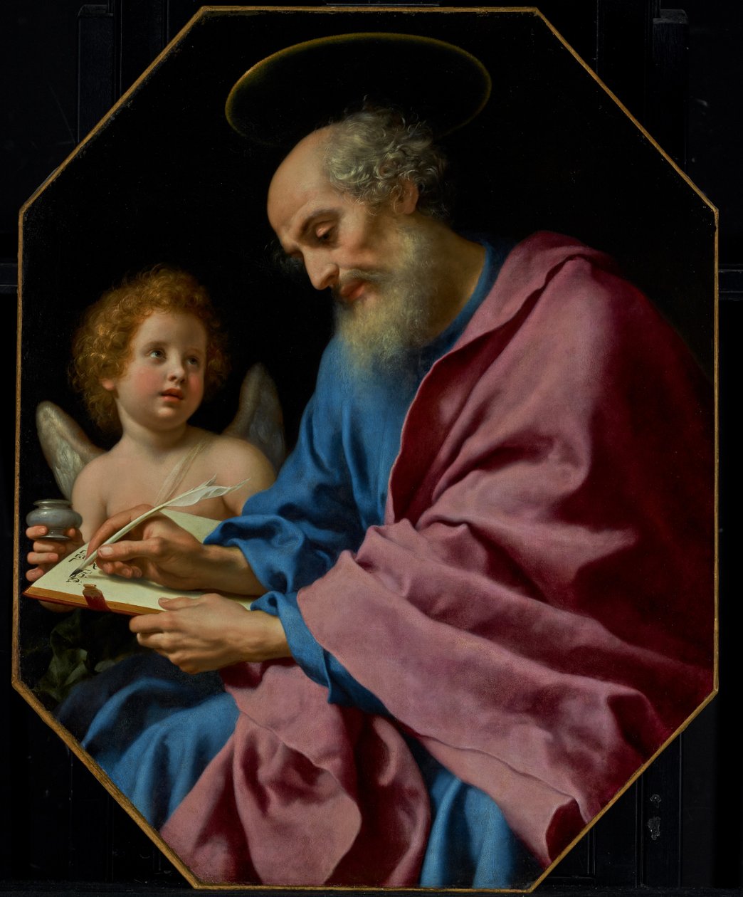 Svatý Matouš píše své evangelium od Carlo Dolci