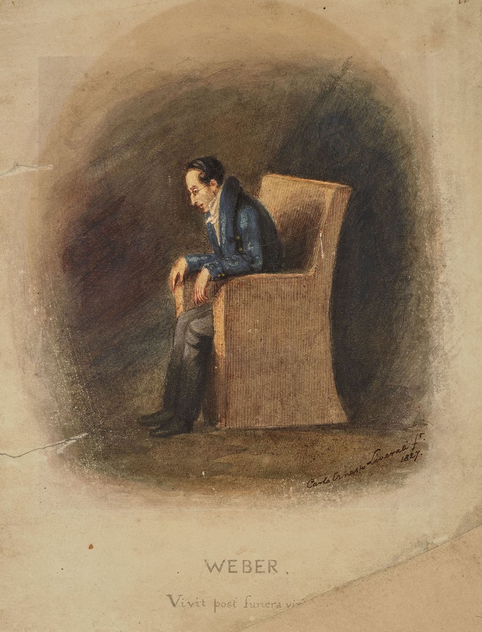 Portrét Carla Maria von Webera 1786-1826, 1826. od Carlo Ernesto Liverati