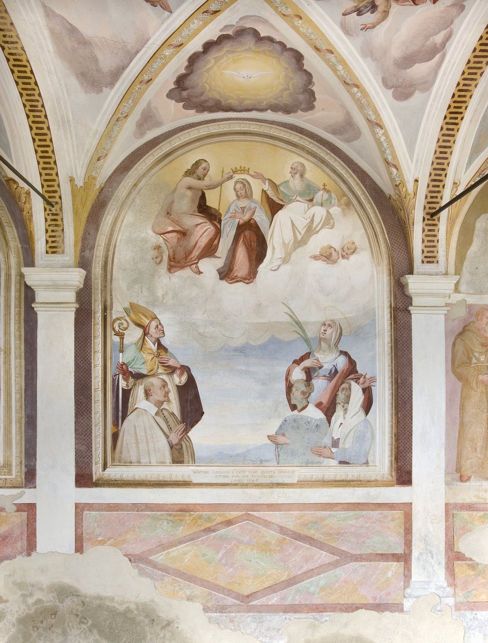 Korunovace Panny Marie (freska) od Carlo Innocenzo Carloni