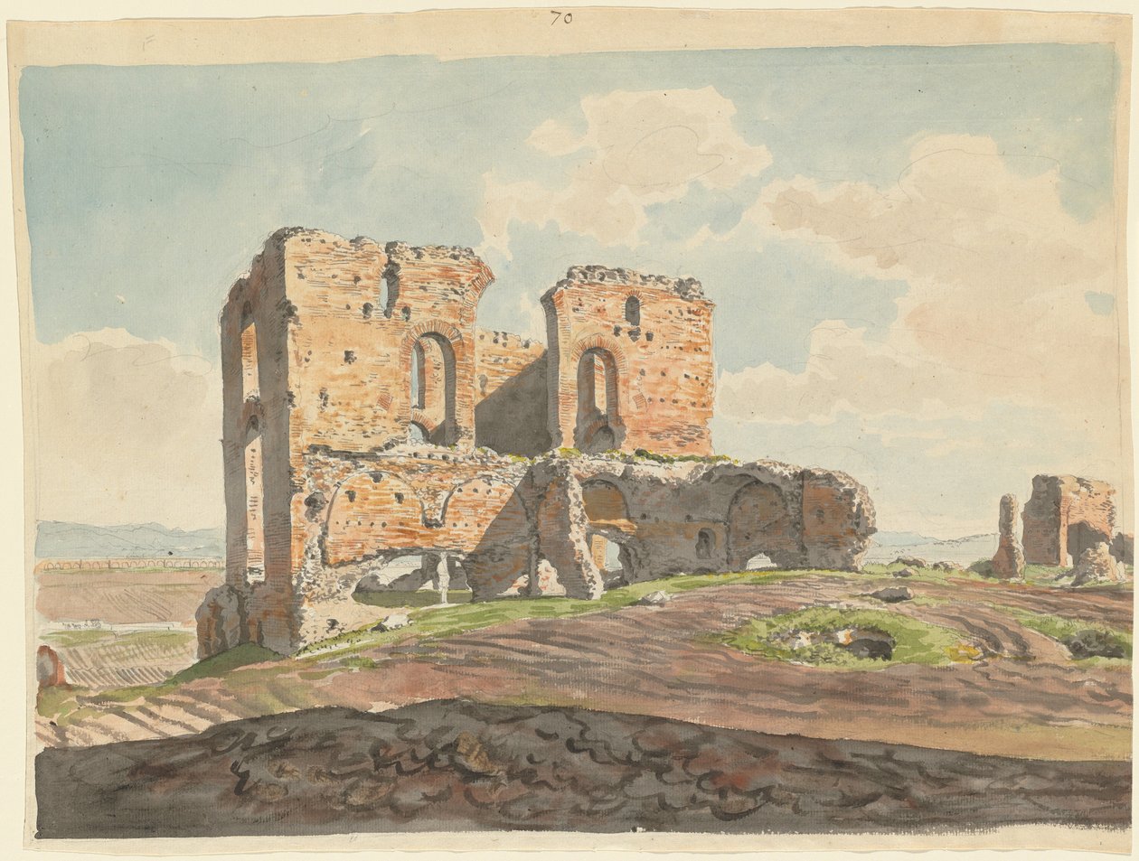 Velká vila Quintilii na Appian Way od Carlo Labruzzi