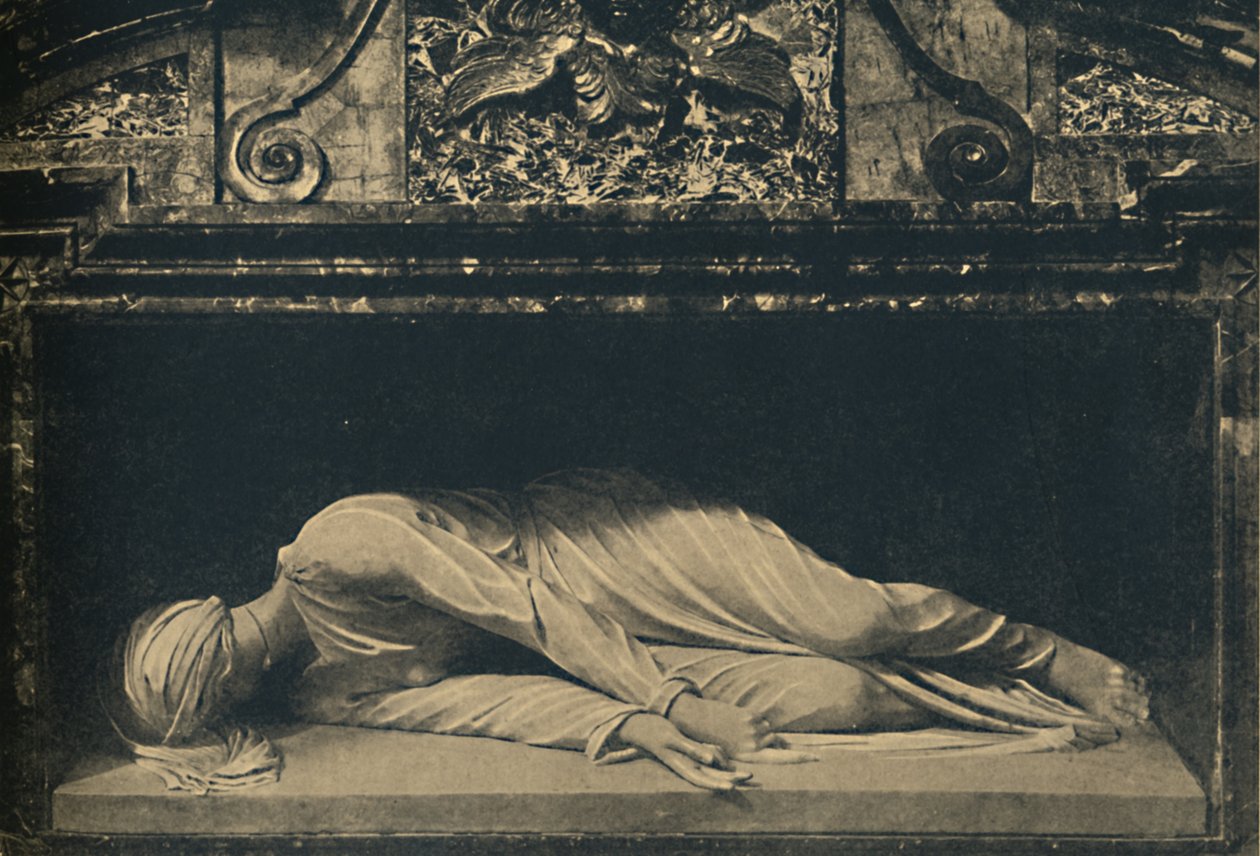 Roma - bazilika sv. Caecilie. - Socha světce od Maderna, 1910 od Carlo Maderno