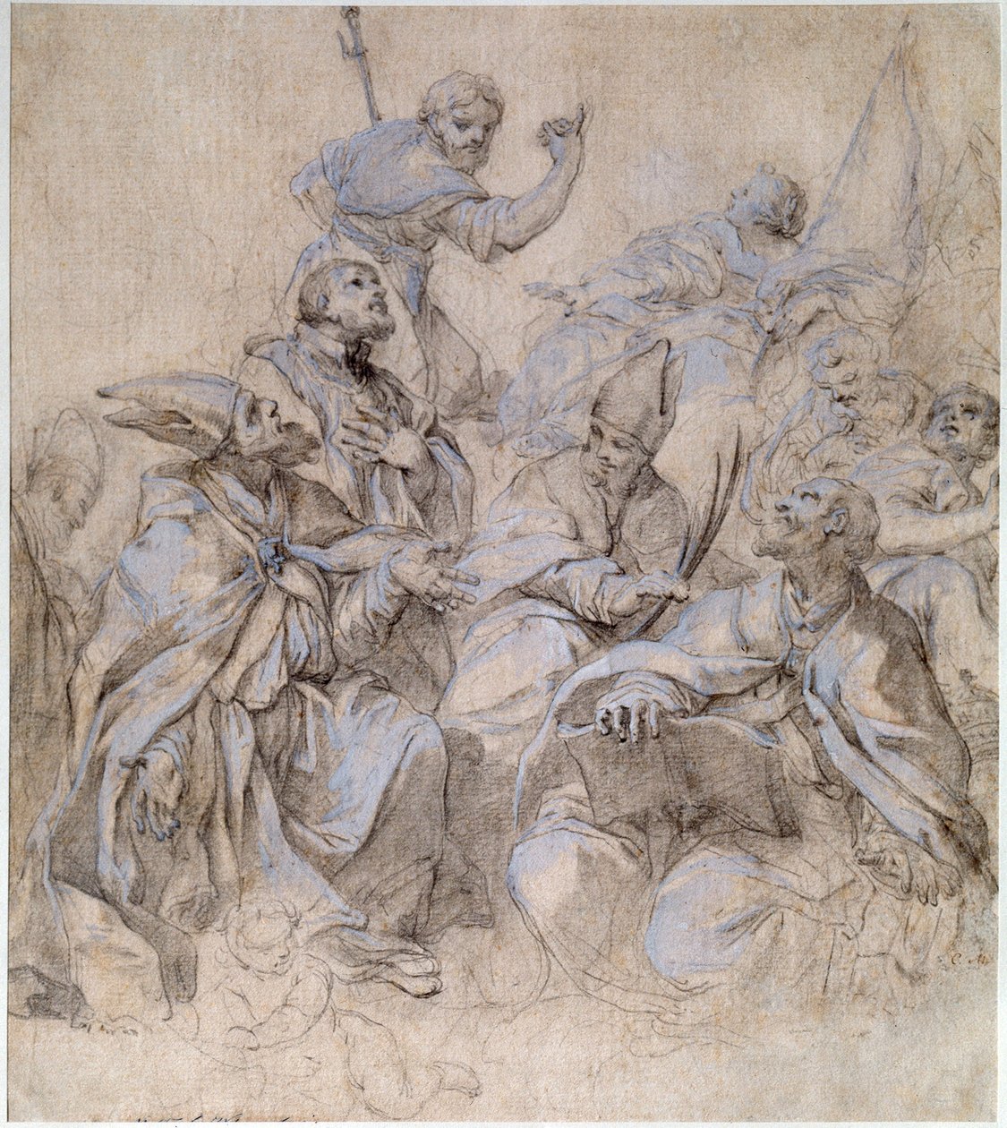Náčrt fresky pro kostel Santa Maria del Popolo v Římě. od Carlo Maratta