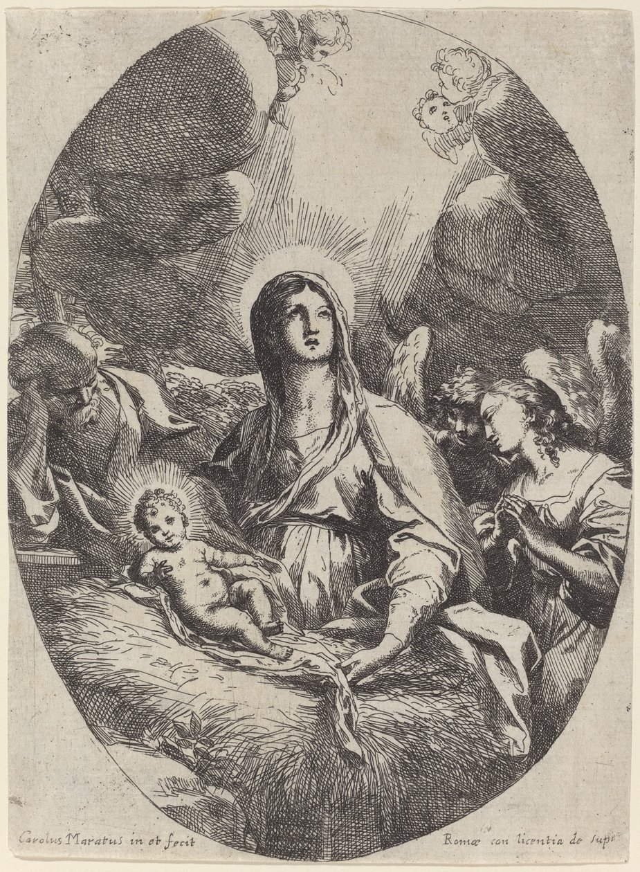 Svatá rodina s anděly od Carlo Maratta