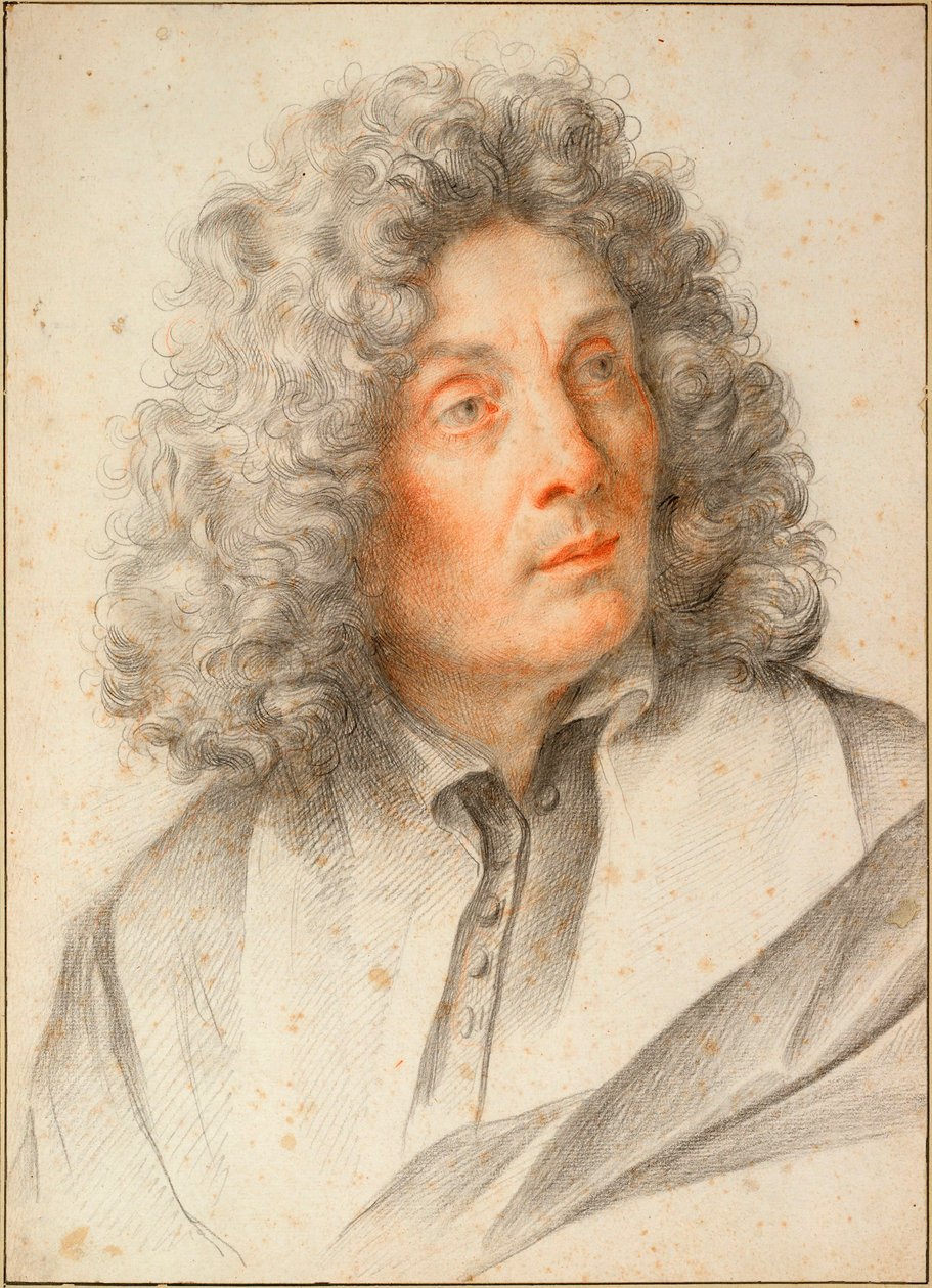 ""Autoportrét"" (Autoportrét) Sanguine od Carlo Maratta (1625-1713) cca 1681-1682 Rozměr 50,5x36,3 cm Albertina, Vídeň od Carlo Maratta or Maratti