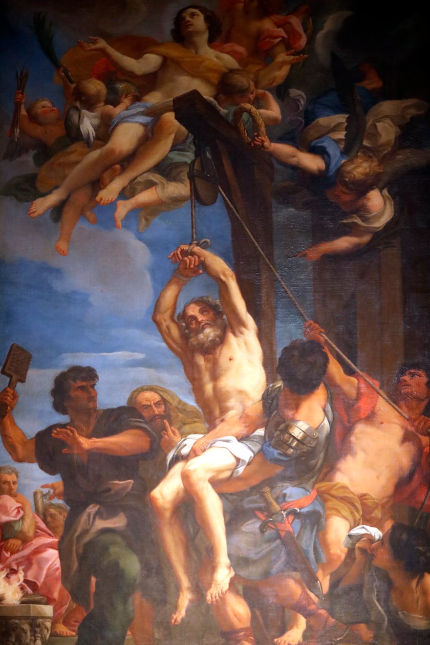 Blaise ze Sebaste je uctíván jako křesťanský světec a mučedník. Malování. Janov. Itálie. od Carlo Maratta or Maratti