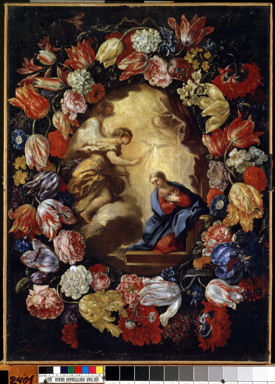 ""Zvěstování s květinami"" Obraz Carlo Maratta (1625-1713) Mikalojus Konstantinas Ciurlionis Fine Arts Museum, Kaunas, Litva od Carlo Maratta or Maratti