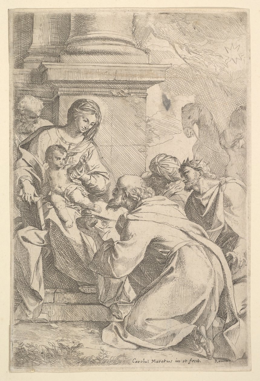 Klanění tří králů. od Carlo Maratta or Maratti
