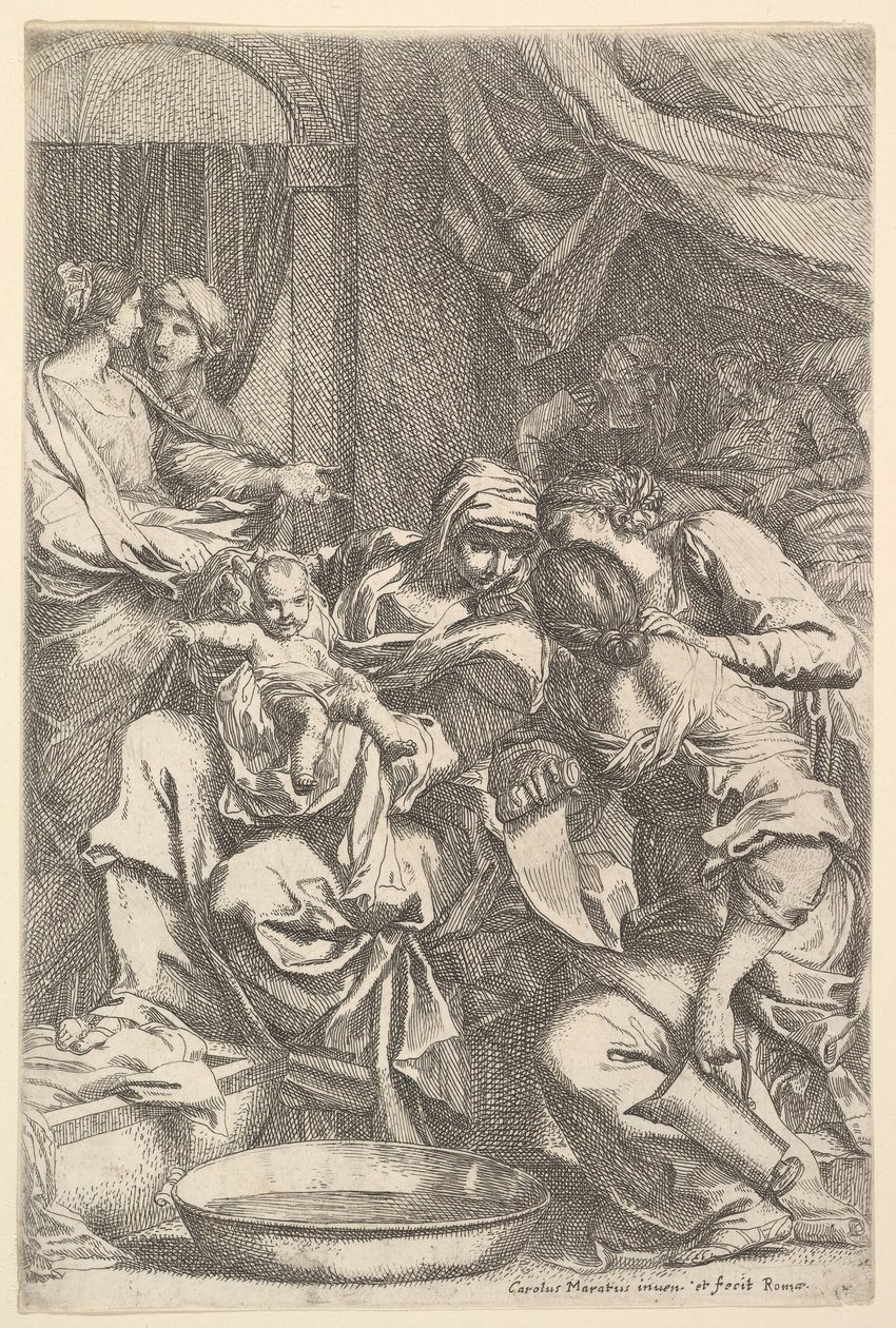 Narození Panny. od Carlo Maratta or Maratti