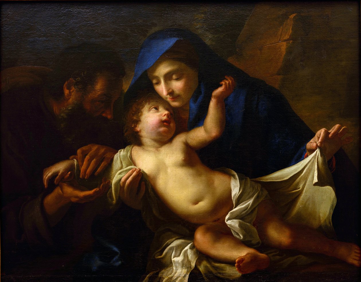 Svatá rodina par Maratta, Carlo (1625-1713). Olej na plátně, konec 17. stol., Státní muzeum umění A. Radishcheva, Saratov od Carlo Maratta or Maratti