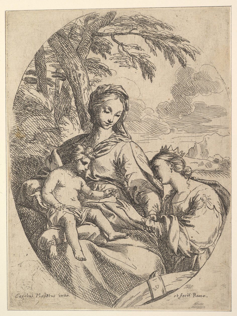 Svatba svaté Kateřiny. od Carlo Maratta or Maratti