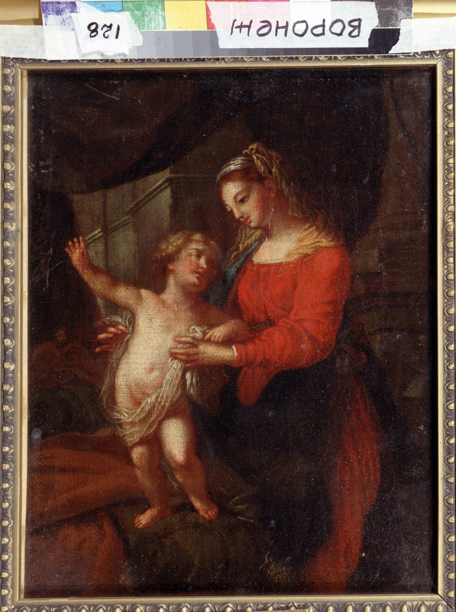 Madona s dítětem. Panna a dítě. Obraz Carlo Maratta (1625-1713). Umění italského barokního stylu. Olej na plátně. Ivan Kramskoy (nebo Kramskoi) Muzeum výtvarného umění ve Voroněži (Voronezh), Rusko. od Carlo Maratta or Maratti