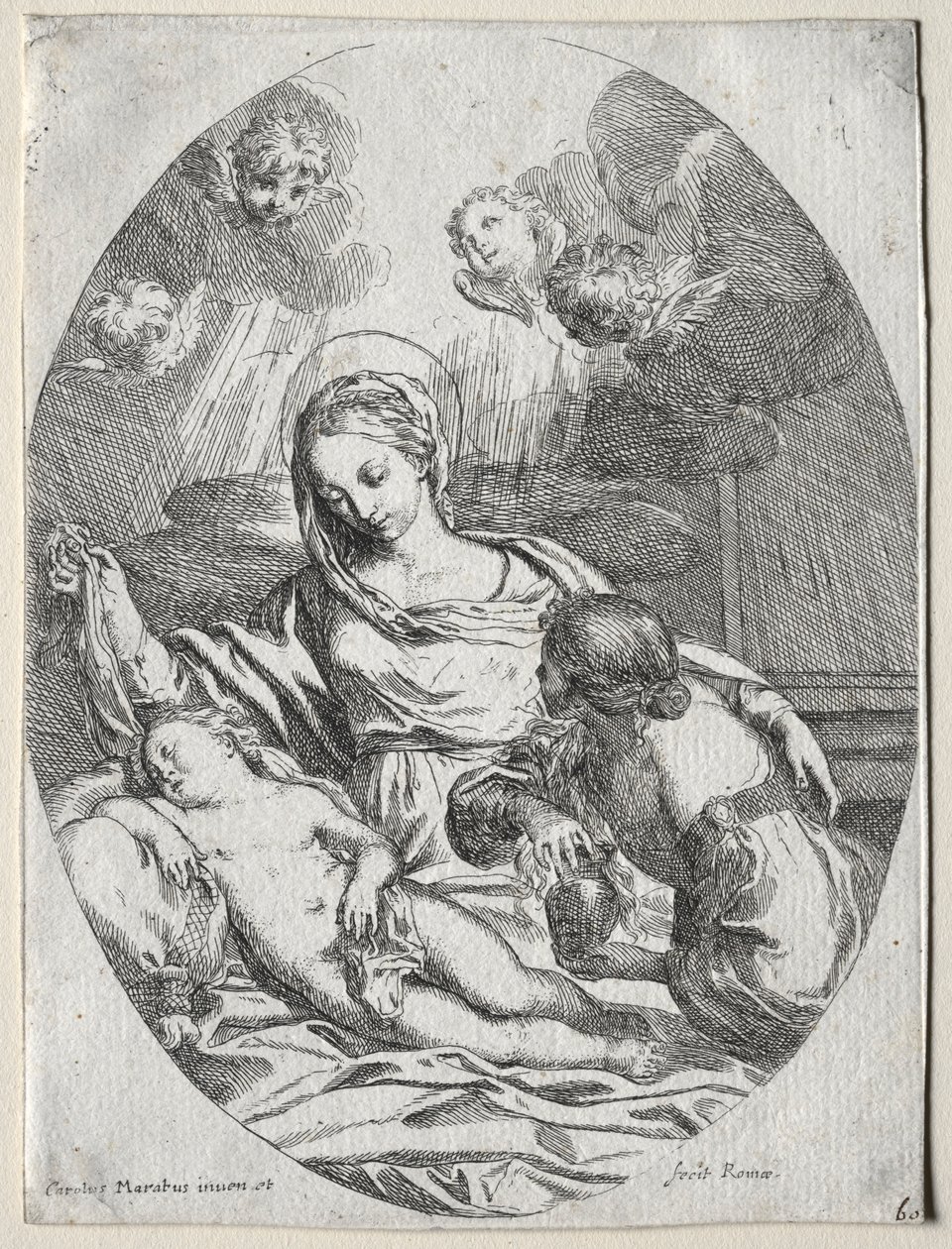 Madona a dítě s Magdalenkou. od Carlo Maratta or Maratti