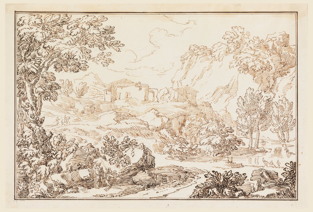 Kresba, Krajina, 1770-86 od Carlo Marchionni