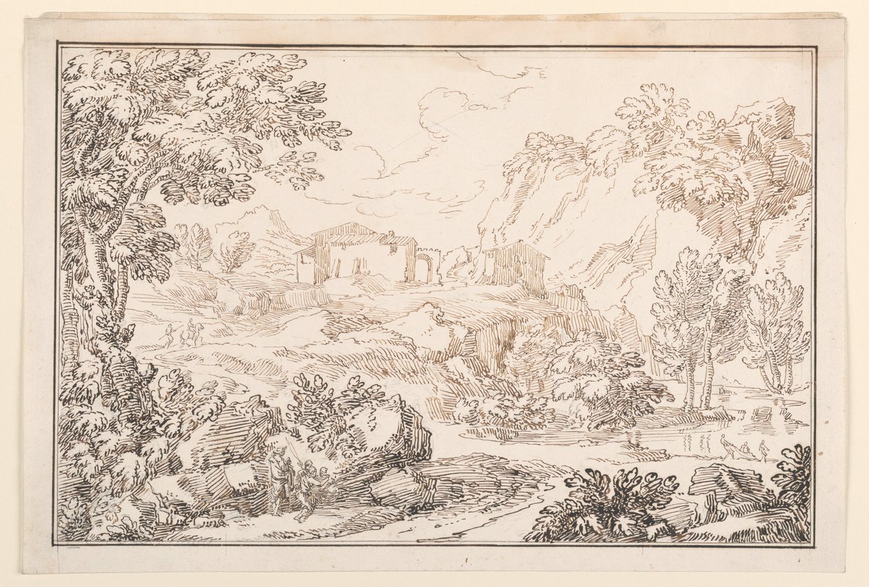 Kresba, Krajina, 1770-86 od Carlo Marchionni