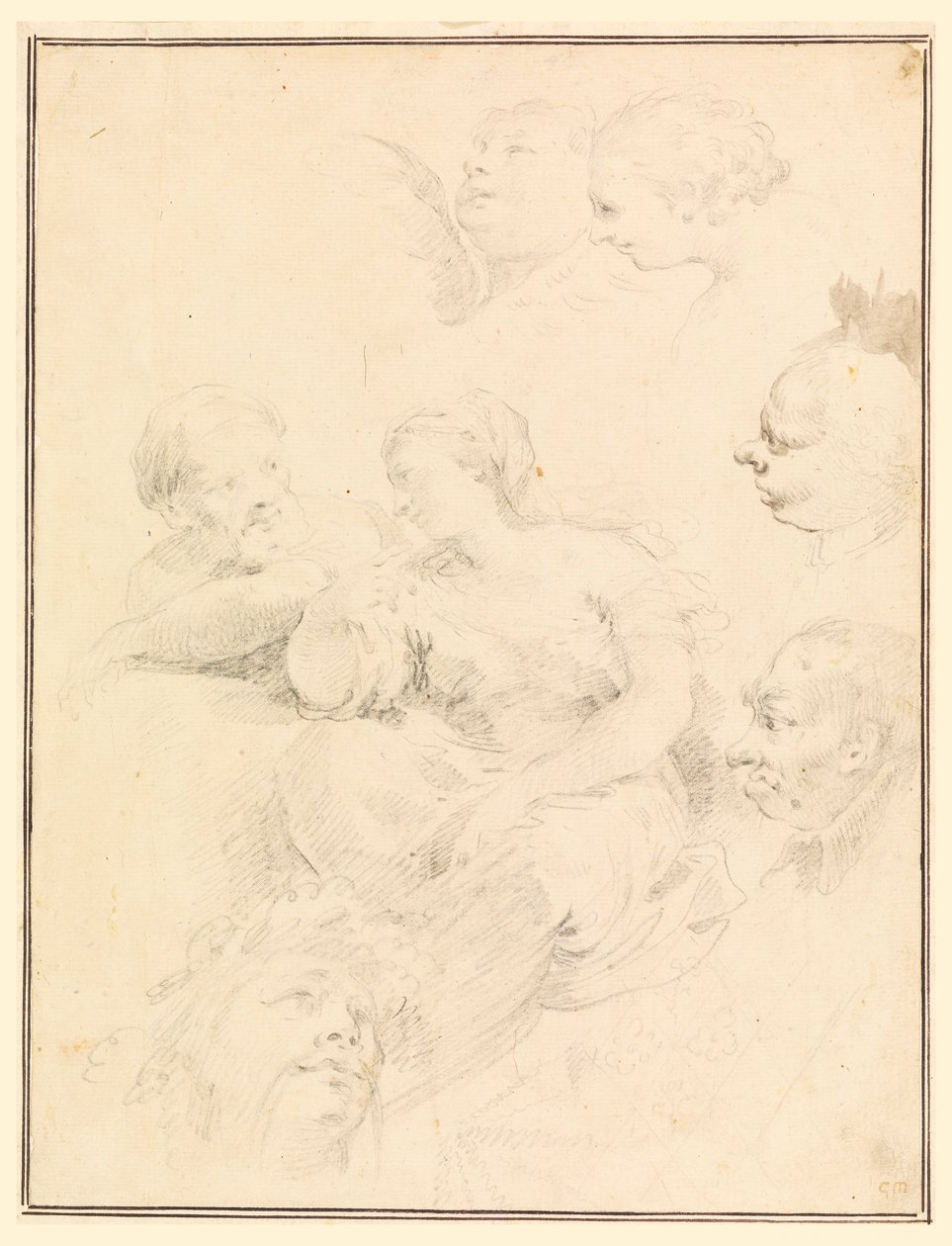 Kresba, Figurální skici, 1775 od Carlo Marchionni