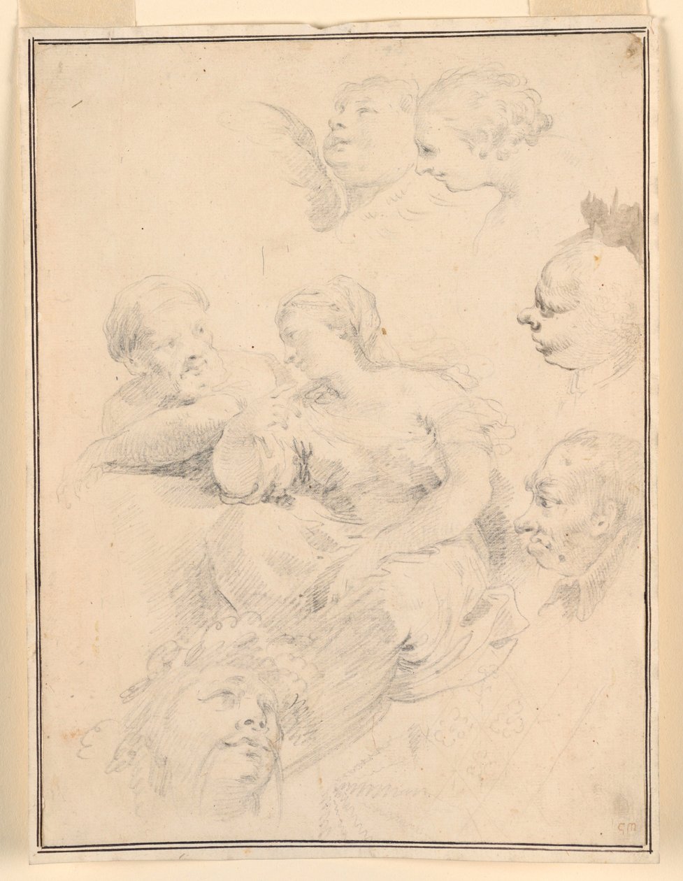 Kresba, Figurální skici, 1775 od Carlo Marchionni
