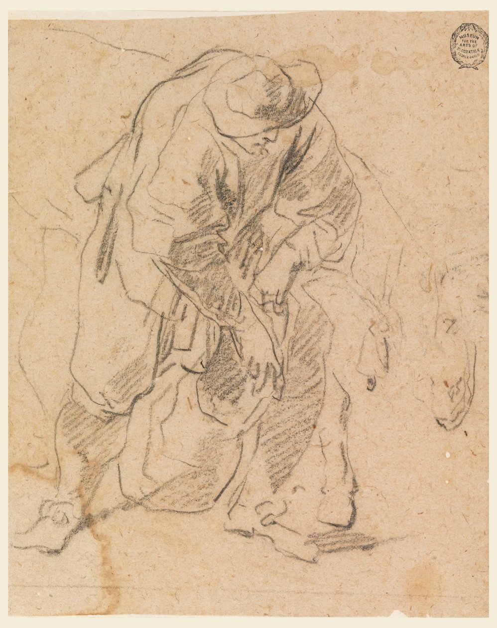 Kresba, Sedlák s taškou, 1728-78 od Carlo Marchionni