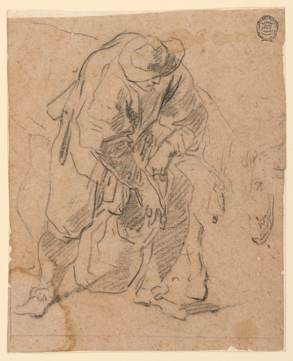 Kresba, Sedlák s taškou, 1728-78 od Carlo Marchionni