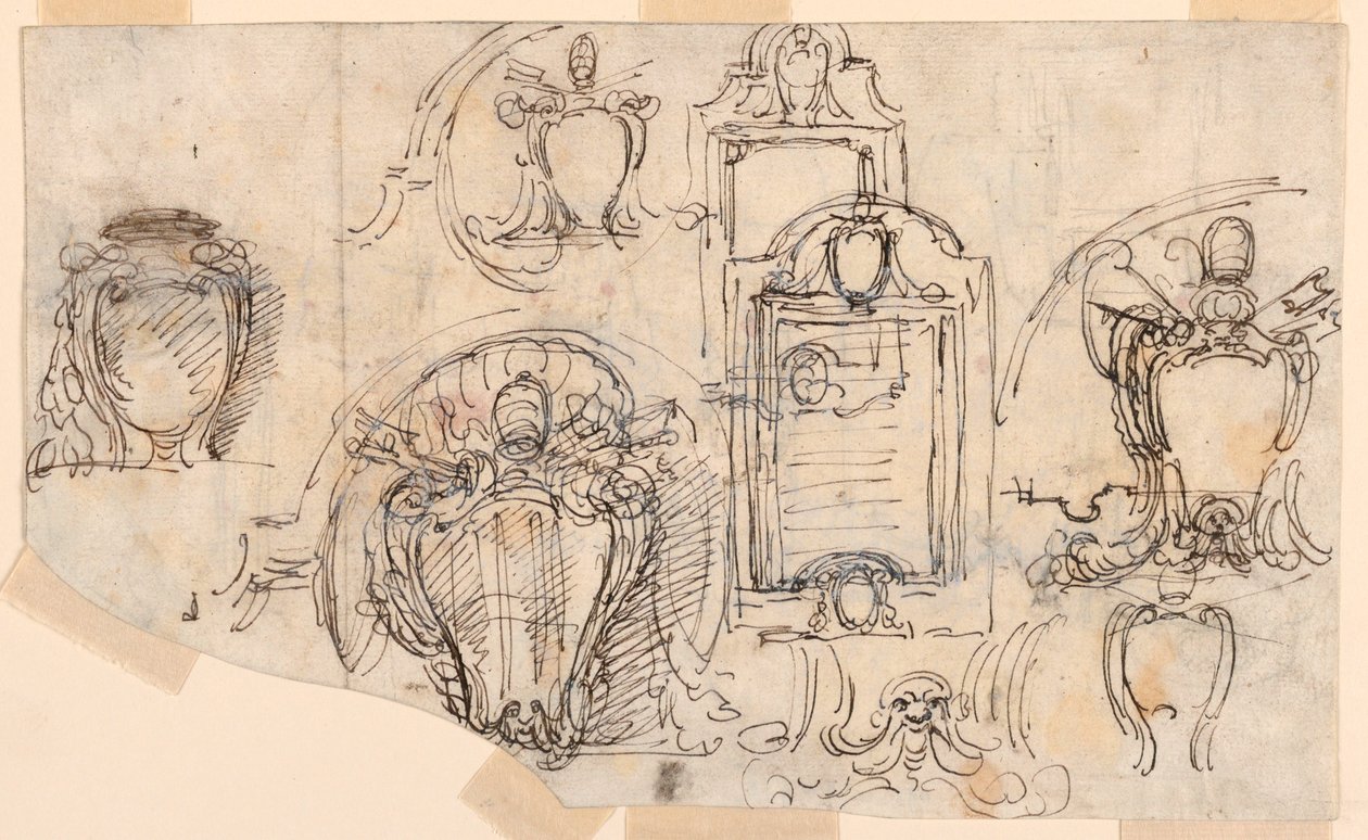 Kresba, náčrtky, 1740-58 od Carlo Marchionni