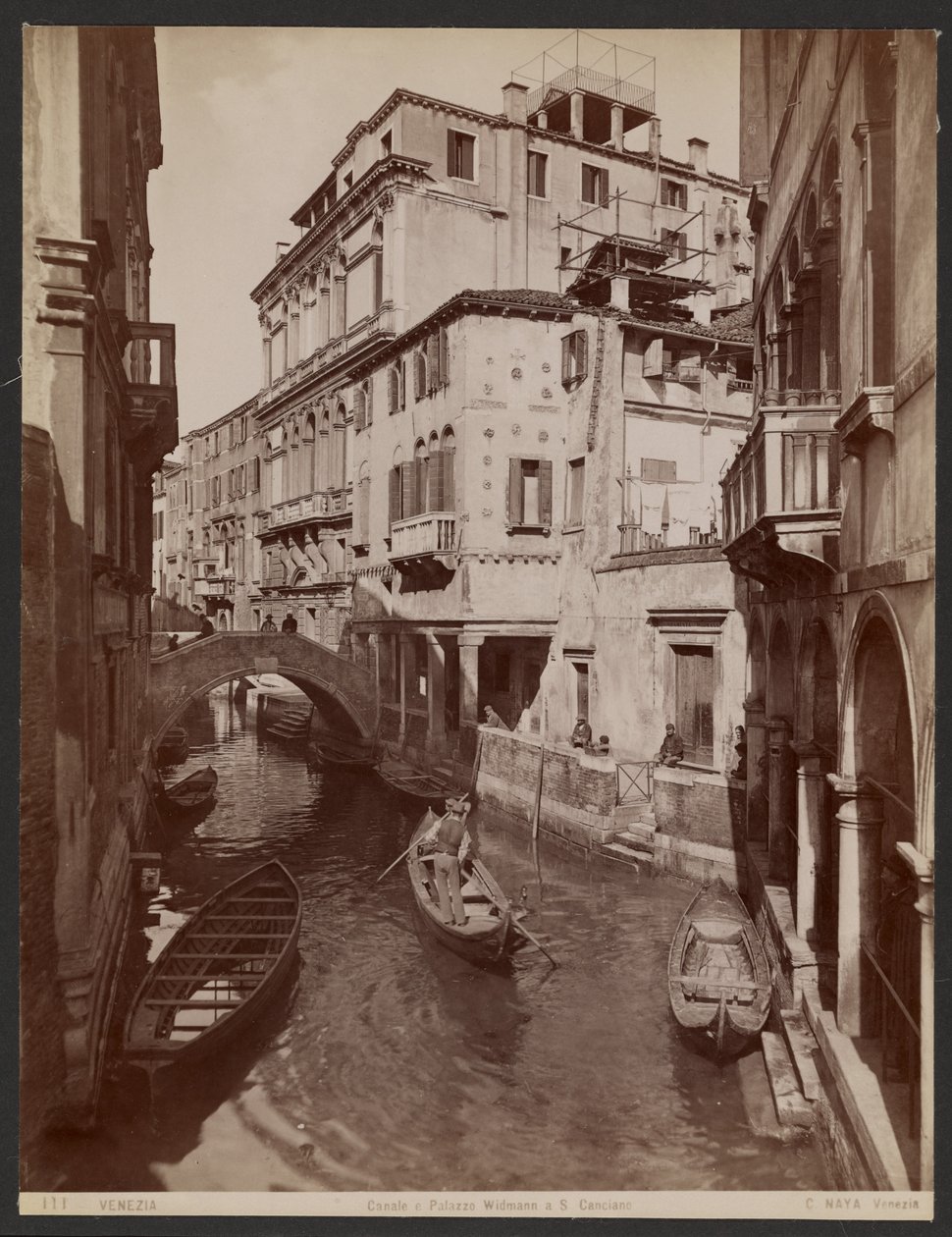 Canal a Widmann Palazzo u svatého Canciana od Carlo Naya