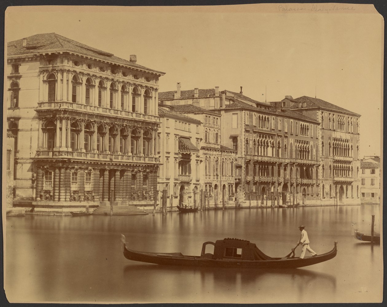Paláce Rezzonico, Giustiniani a Foscari podél Velkého kanálu od Carlo Naya