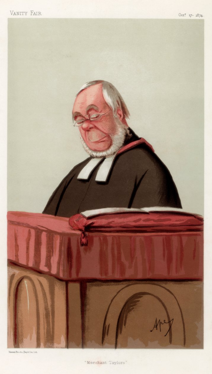 Merchant Taylors, reverend James Augustus Hessey DCL, 1874. od Carlo Pellegrini