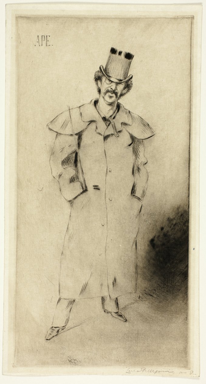 Portrét Whistlera od Carlo Pellegrini