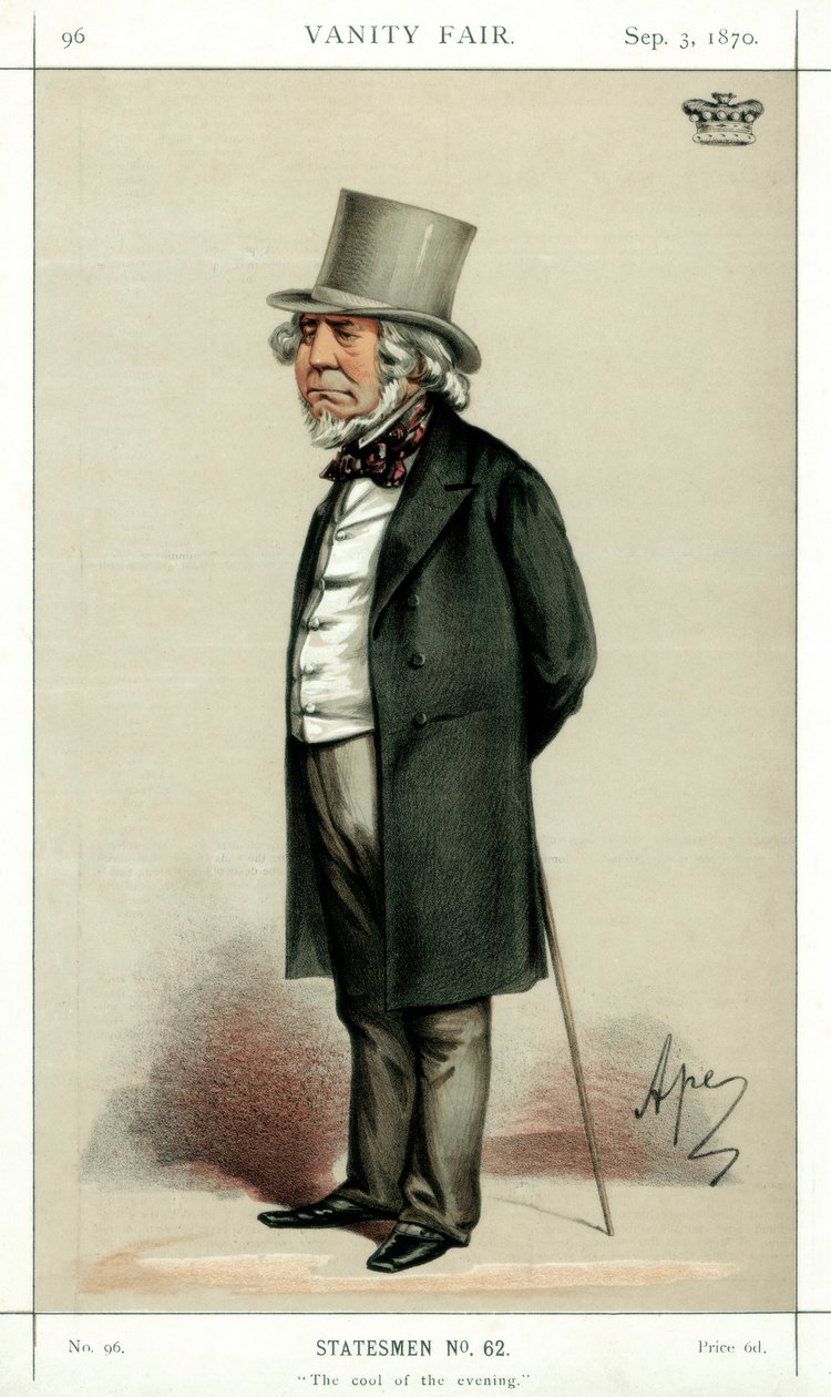 The Cool of the Evening, Lord Houghton, anglický básník a politik, 1870. od Carlo Pellegrini