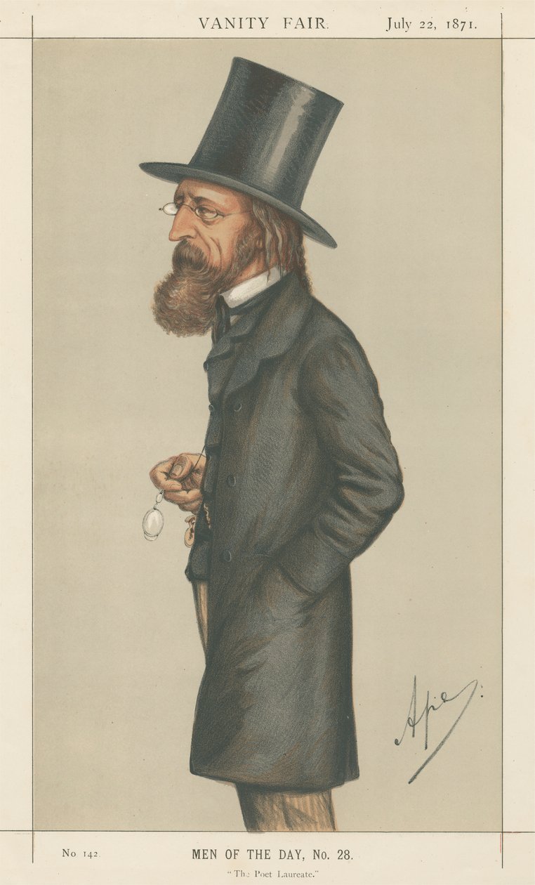 Laureát básníka, Lord A. Tennyson (seriál Vanity Fair) od Carlo Pellegrini