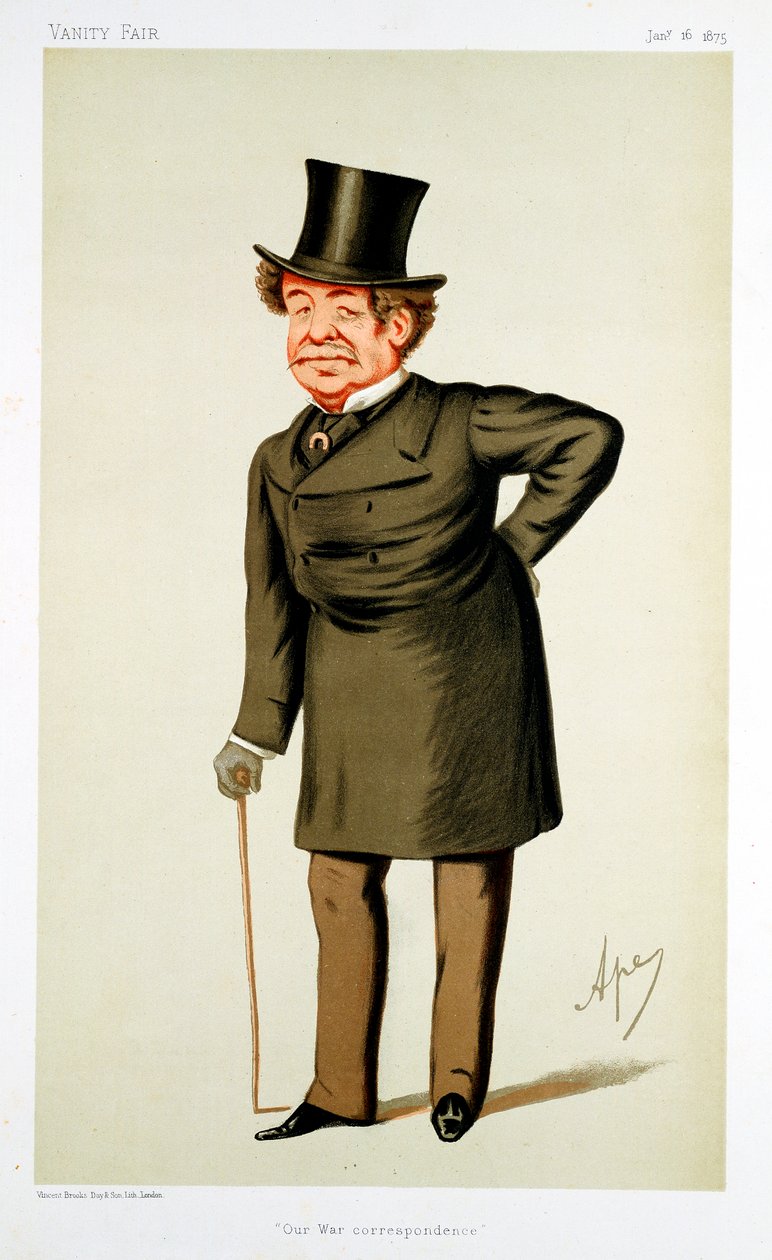 William Howard Russell, britský novinář irského původu, 1875 od Carlo Pellegrini