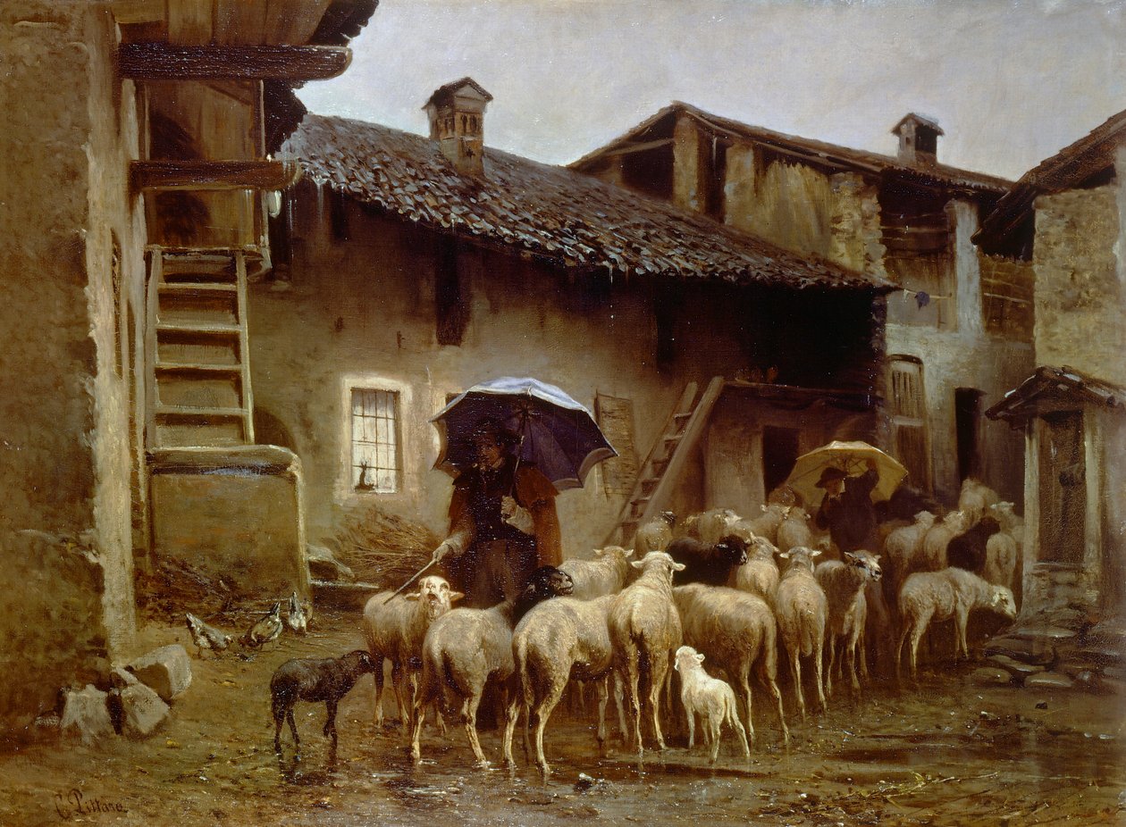 Návrat do stáje, Carlo Pittara (1836-1890) od Carlo Pittara