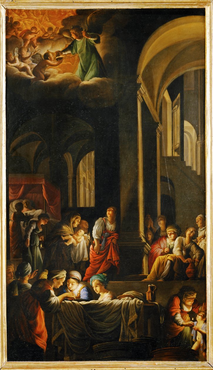 La naissance de la Vierge - Narození Panny Marie ... od Carlo Saraceni