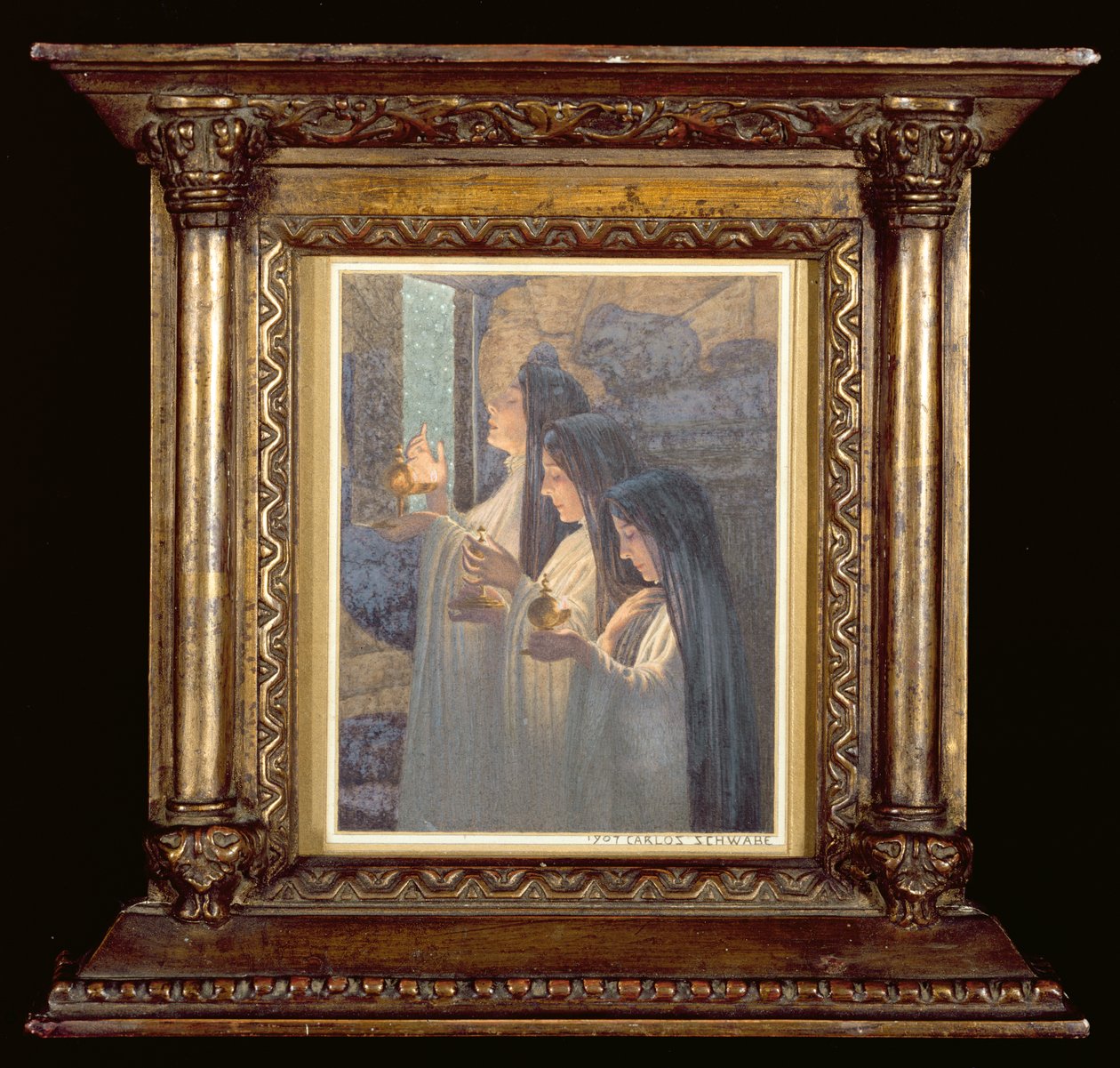 Tři moudré panny, 1907 od Carlos Schwabe