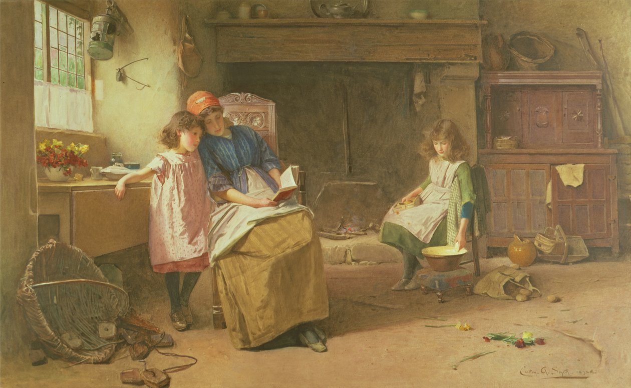 Pohádka (akvarel na papíře) od Carlton Alfred Smith