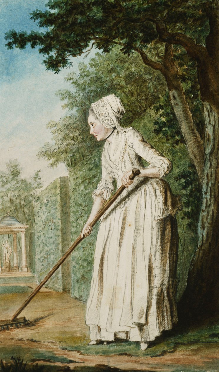 Vévodkyně z Chaulmes, jako zahradník v Allee, 1771 od Carmontelle