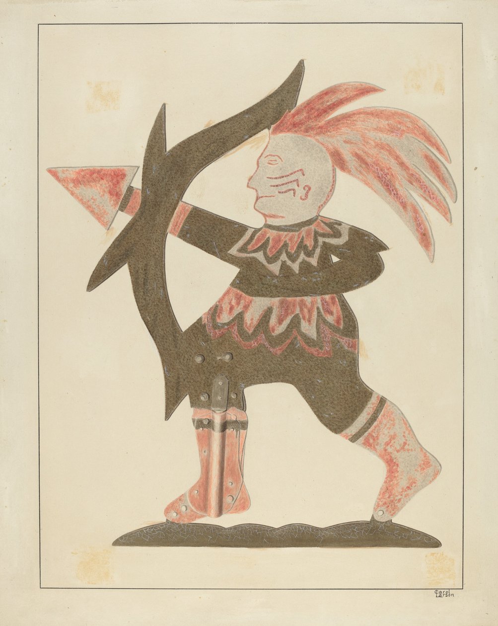 Indian Weather Vane, c. 1936. od Carol Larson