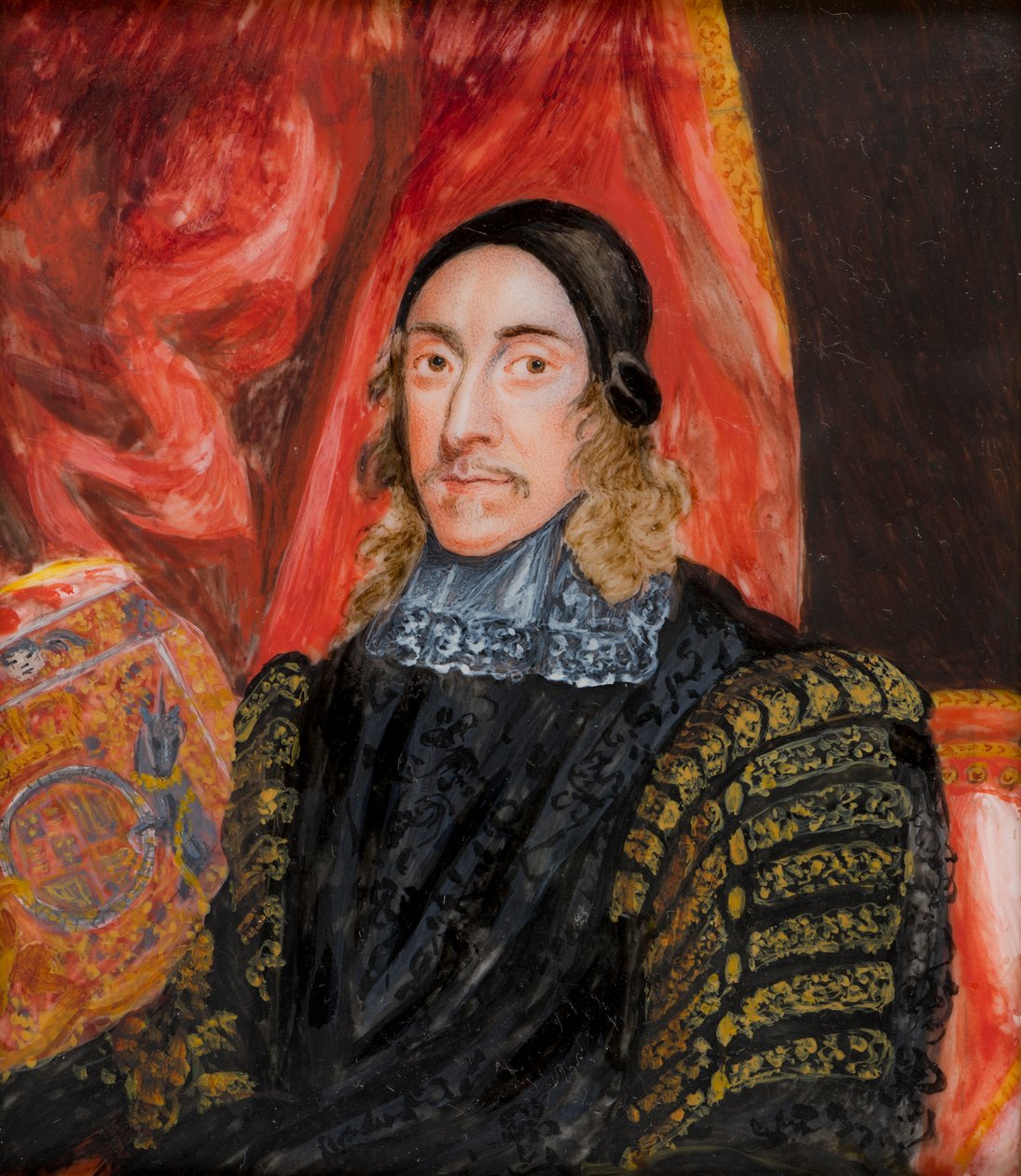 Portrét sira Orlanda, pána strážce Velké pečeti (1606-1674), kolem 1816-39 (olej na slonovině) od Caroline Bridgeman Simpson